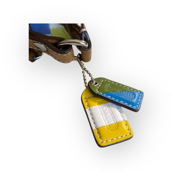 Coach 𑁍 Patchwork Mini Bag Leather Top Handle 𑁍 Spring Multi Color Mixed Print - Picture 7 of 16